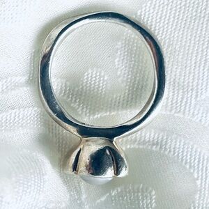 Genuine Pandora My Wish Grey Pearl Ring size 4.75 💕 S925 ALE